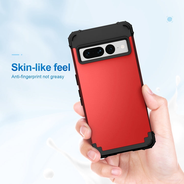 For Google Pixel 7 Pro 5G 3 in 1 Shockproof PC + Silicone Protective Phone Case