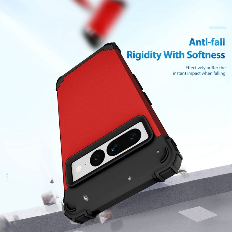 For Google Pixel 7 Pro 5G 3 in 1 Shockproof PC + Silicone Protective Phone Case