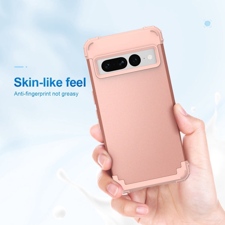 For Google Pixel 7 Pro 5G 3 in 1 Shockproof PC + Silicone Protective Phone Case