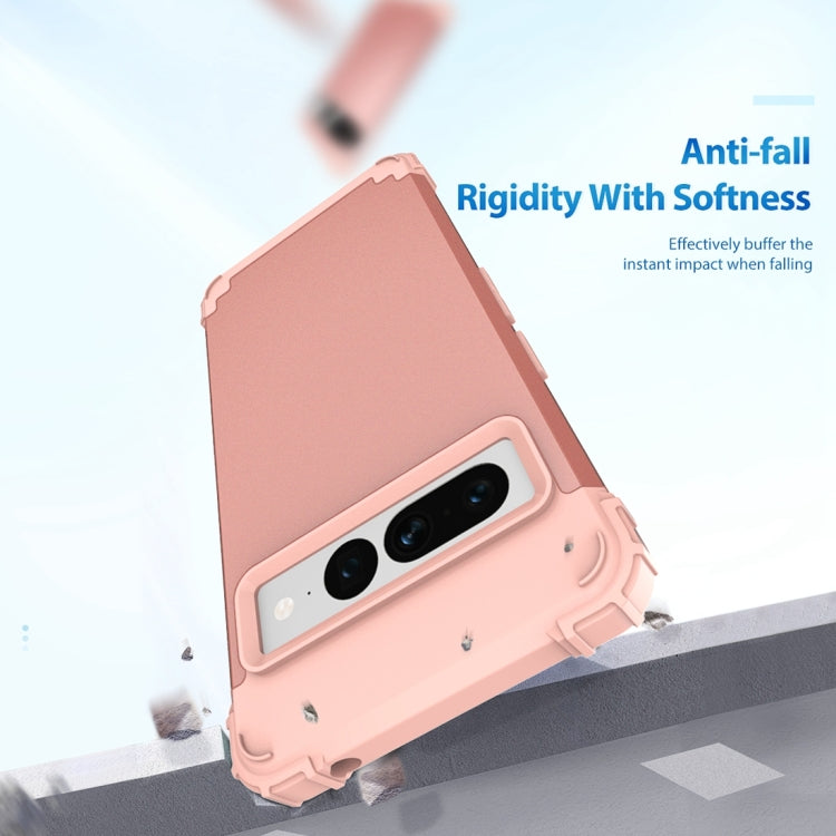 For Google Pixel 7 Pro 5G 3 in 1 Shockproof PC + Silicone Protective Phone Case