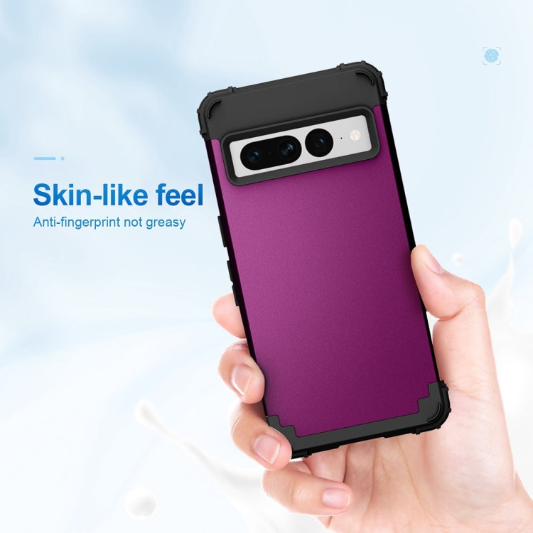 For Google Pixel 7 Pro 5G 3 in 1 Shockproof PC + Silicone Protective Phone Case