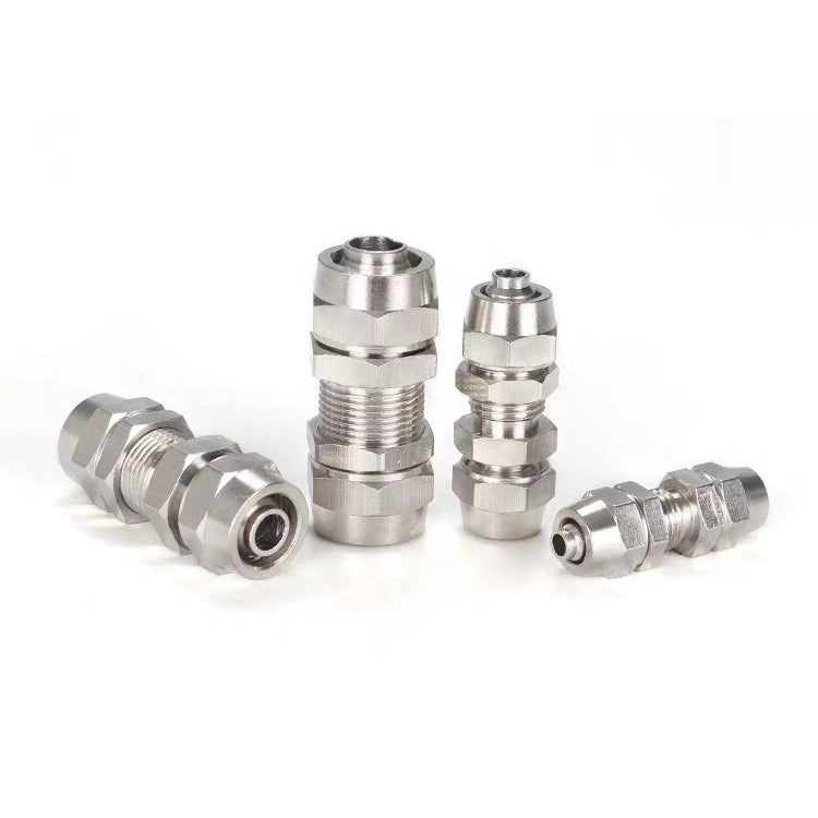 PM-6 LAIZE 10pcs Nickel Plated Copper Straight Pneumatic Quick Connector