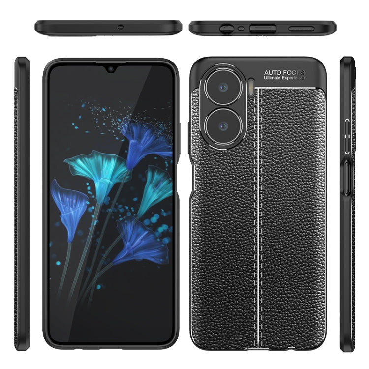 For Honor Play 40/40 Plus Litchi Texture Shockproof TPU Phone Case