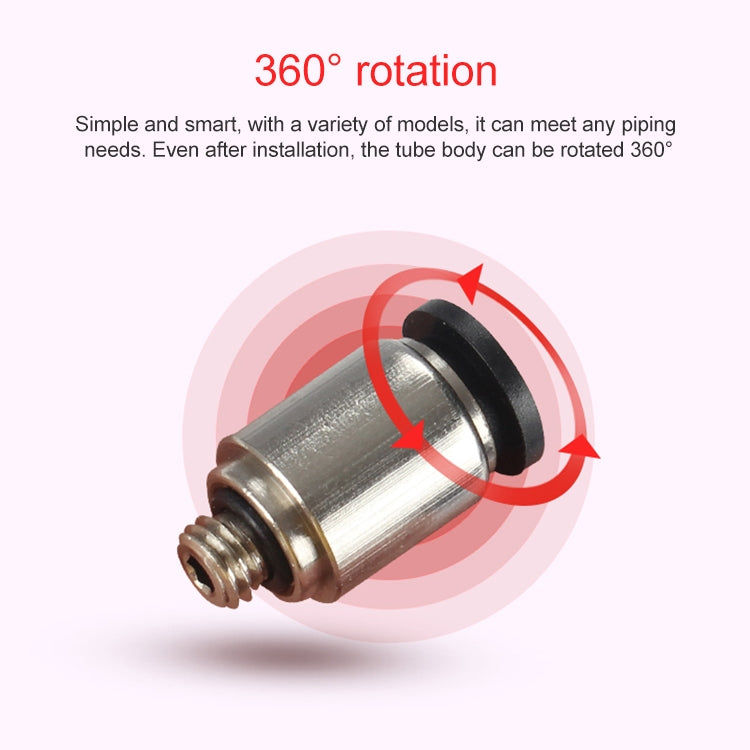 PL4-M3C LAIZE 10pcs Nickel Plated Copper Mini Pneumatic Quick Connector