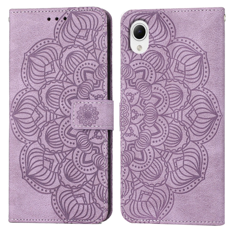 For Samsung Galaxy A23e Mandala Embossed Flip Leather Phone Case