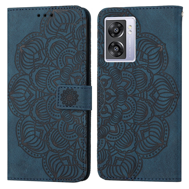 For OPPO A17 Mandala Embossed Flip Leather Phone Case