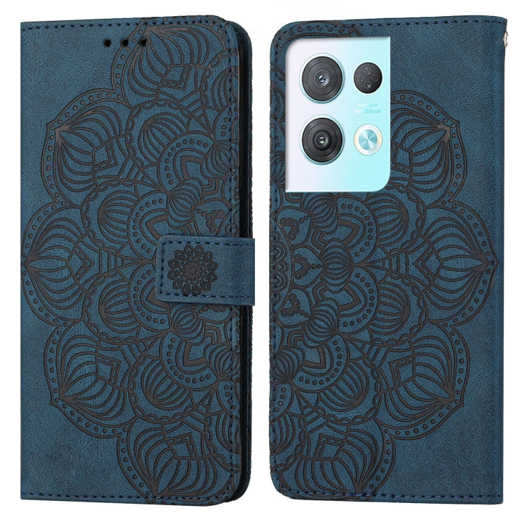 For OPPO Reno8 Pro Mandala Embossed Flip Leather Phone Case