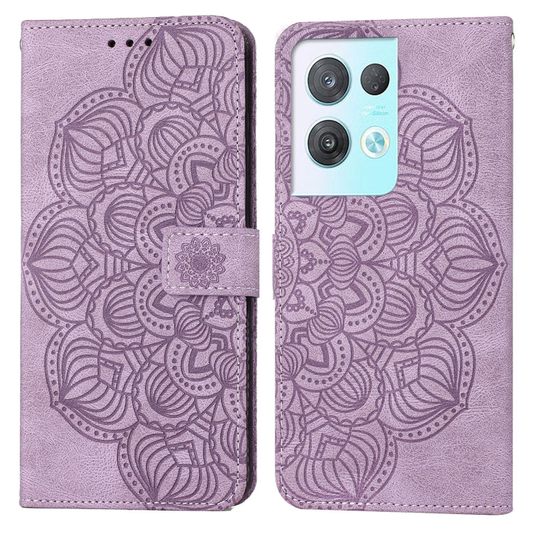 For OPPO Reno8 Pro Mandala Embossed Flip Leather Phone Case