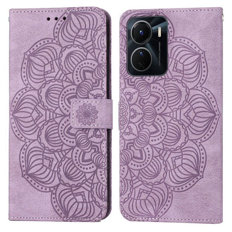 For vivo Y16 Mandala Embossed Flip Leather Phone Case