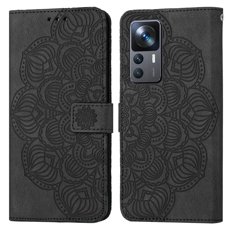 For Xiaomi 12T / 12T Pro / Redmi K50 Ultra Mandala Embossed Flip Leather Phone Case