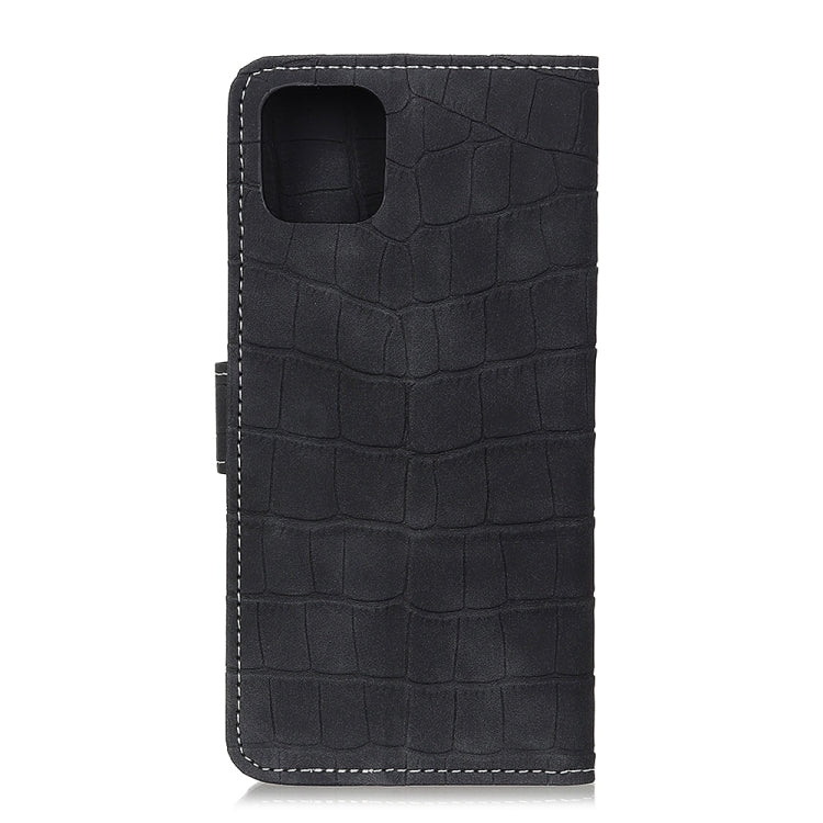 For OPPO A92s Crocodile Texture Horizontal Flip Leather Case with Holder & Card Slots & Wallet