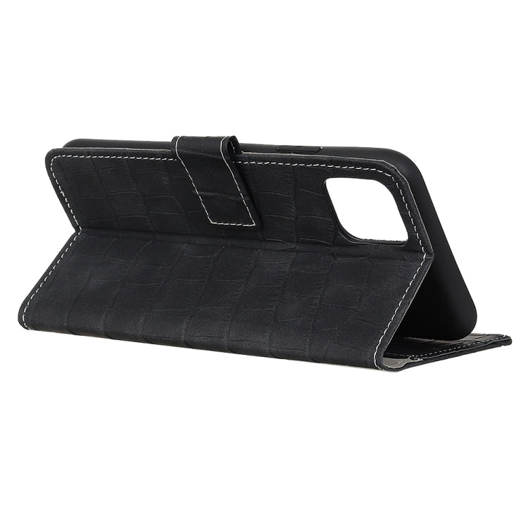 For OPPO A92s Crocodile Texture Horizontal Flip Leather Case with Holder & Card Slots & Wallet