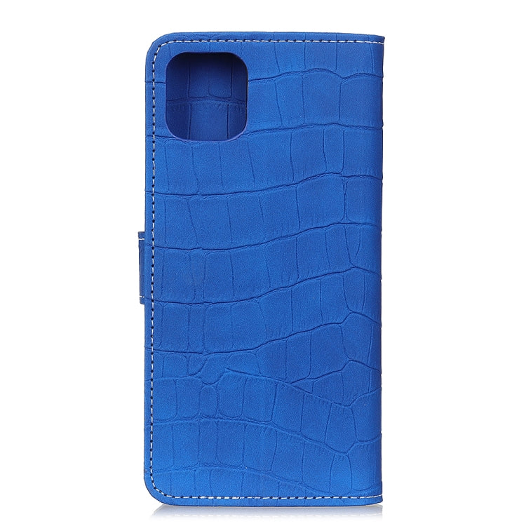 For OPPO A92s Crocodile Texture Horizontal Flip Leather Case with Holder & Card Slots & Wallet