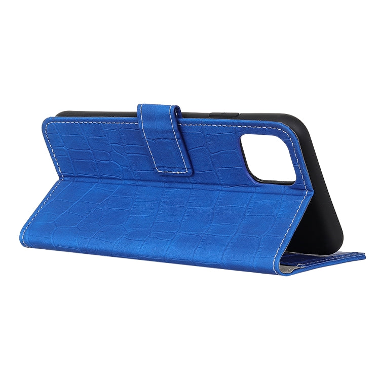 For OPPO A92s Crocodile Texture Horizontal Flip Leather Case with Holder & Card Slots & Wallet