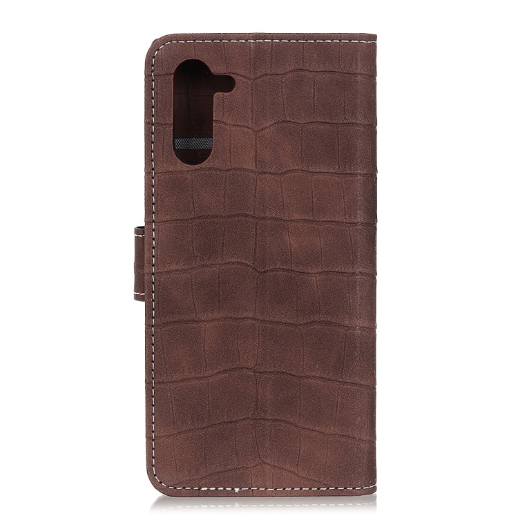 For OPPO Realme 6 Crocodile Texture Horizontal Flip Leather Case with Holder & Card Slots & Wallet