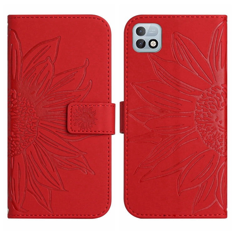 For Infinix Hot 10i / Smart 5 Pro Skin Feel Sun Flower Pattern Flip Leather Phone Case with Lanyard