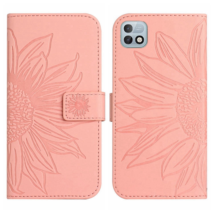 For Infinix Hot 10i / Smart 5 Pro Skin Feel Sun Flower Pattern Flip Leather Phone Case with Lanyard