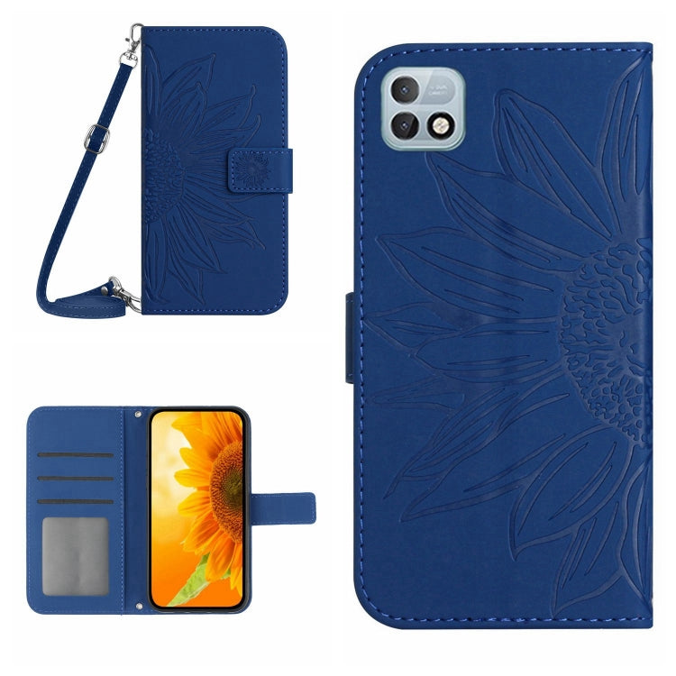 For Infinix Hot 10i / Smart 5 Pro Skin Feel Sun Flower Pattern Flip Leather Phone Case with Lanyard