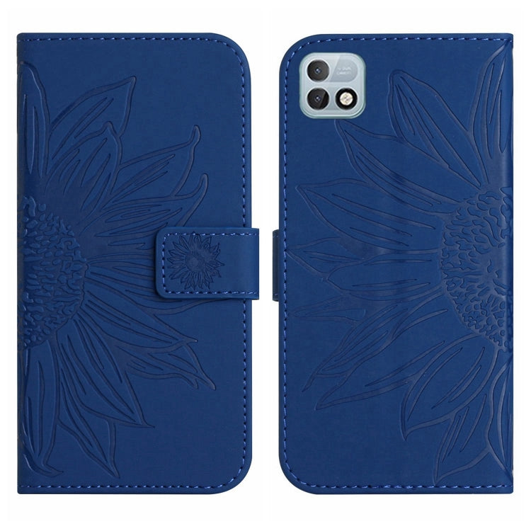 For Infinix Hot 10i / Smart 5 Pro Skin Feel Sun Flower Pattern Flip Leather Phone Case with Lanyard