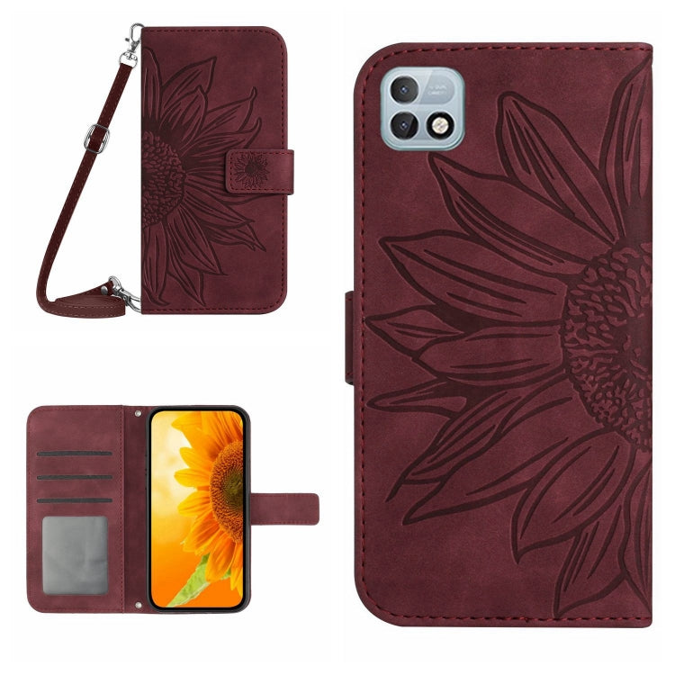 For Infinix Hot 10i / Smart 5 Pro Skin Feel Sun Flower Pattern Flip Leather Phone Case with Lanyard