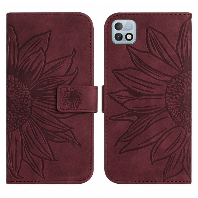 For Infinix Hot 10i / Smart 5 Pro Skin Feel Sun Flower Pattern Flip Leather Phone Case with Lanyard