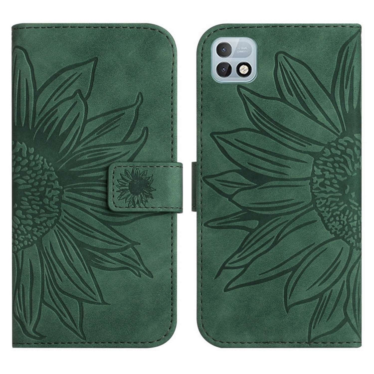 For Infinix Hot 10i / Smart 5 Pro Skin Feel Sun Flower Pattern Flip Leather Phone Case with Lanyard