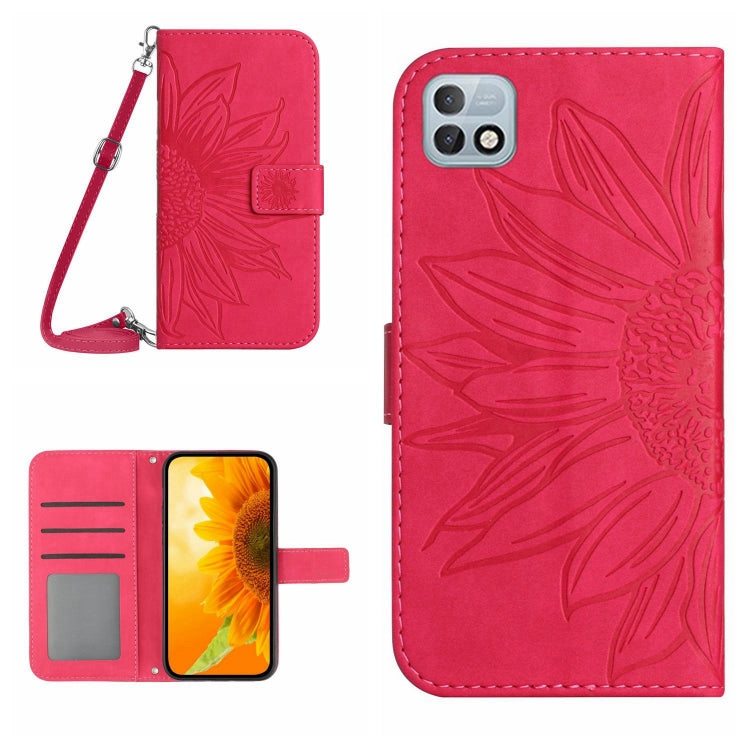 For Infinix Hot 10i / Smart 5 Pro Skin Feel Sun Flower Pattern Flip Leather Phone Case with Lanyard