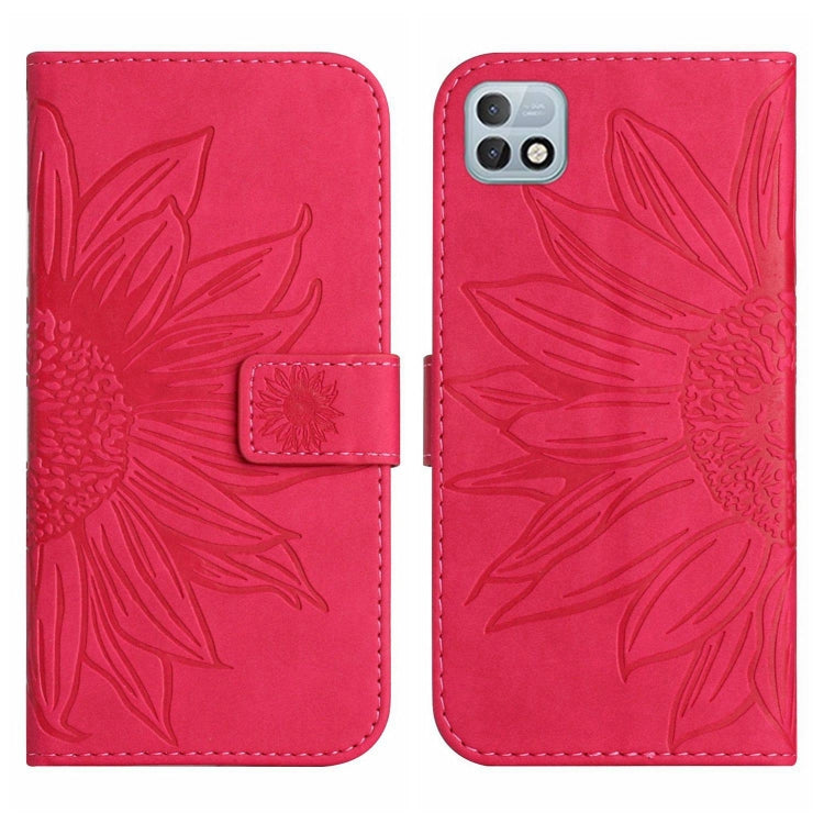 For Infinix Hot 10i / Smart 5 Pro Skin Feel Sun Flower Pattern Flip Leather Phone Case with Lanyard