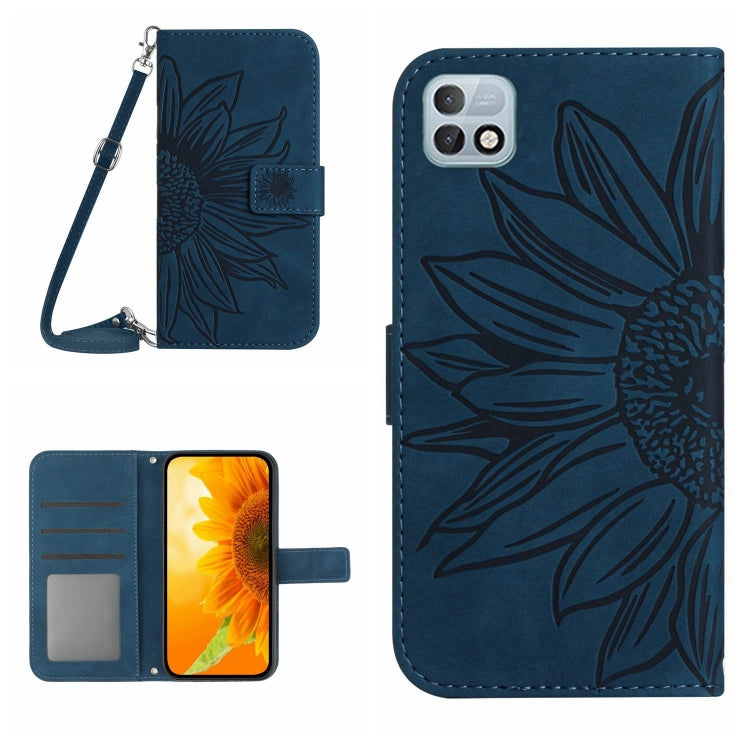 For Infinix Hot 10i / Smart 5 Pro Skin Feel Sun Flower Pattern Flip Leather Phone Case with Lanyard