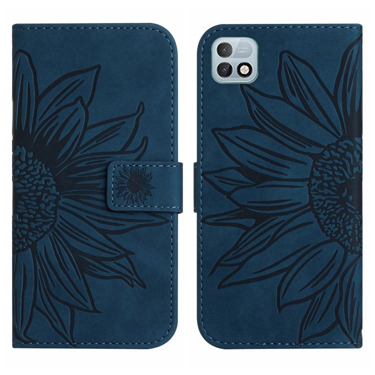 For Infinix Hot 10i / Smart 5 Pro Skin Feel Sun Flower Pattern Flip Leather Phone Case with Lanyard