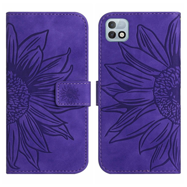 For Infinix Hot 10i / Smart 5 Pro Skin Feel Sun Flower Pattern Flip Leather Phone Case with Lanyard