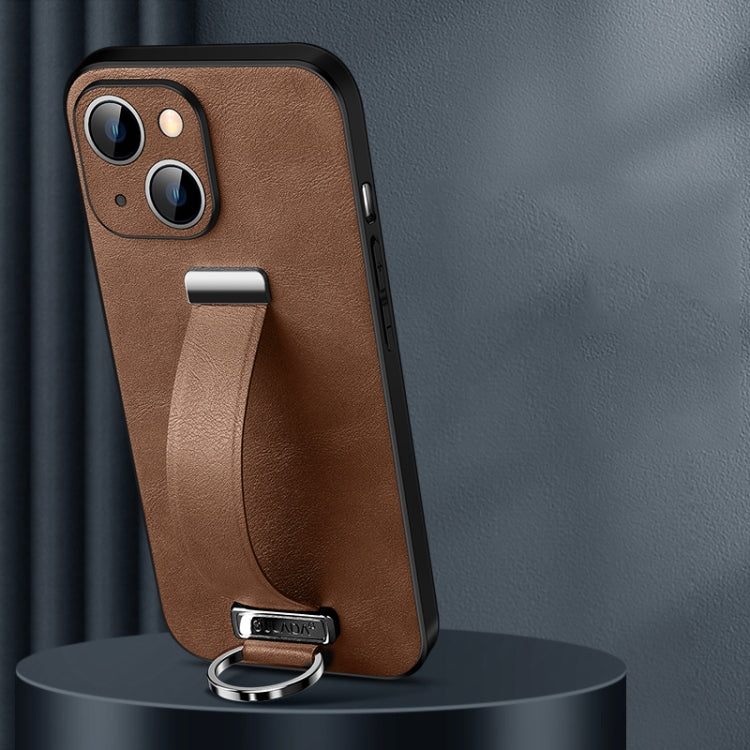 For iPhone 14 SULADA Cool Series PC + Leather Texture Skin Feel Phone Case