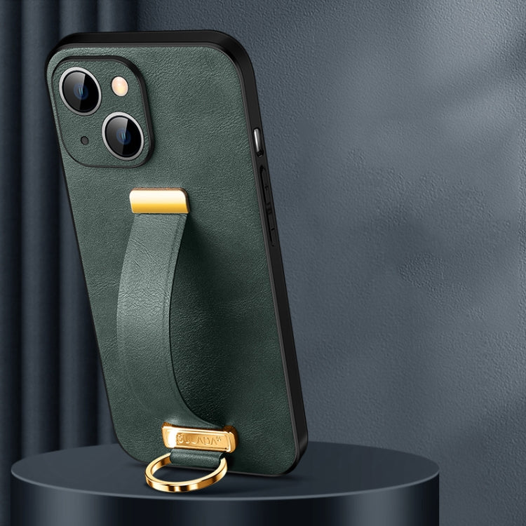 For iPhone 14 SULADA Cool Series PC + Leather Texture Skin Feel Phone Case