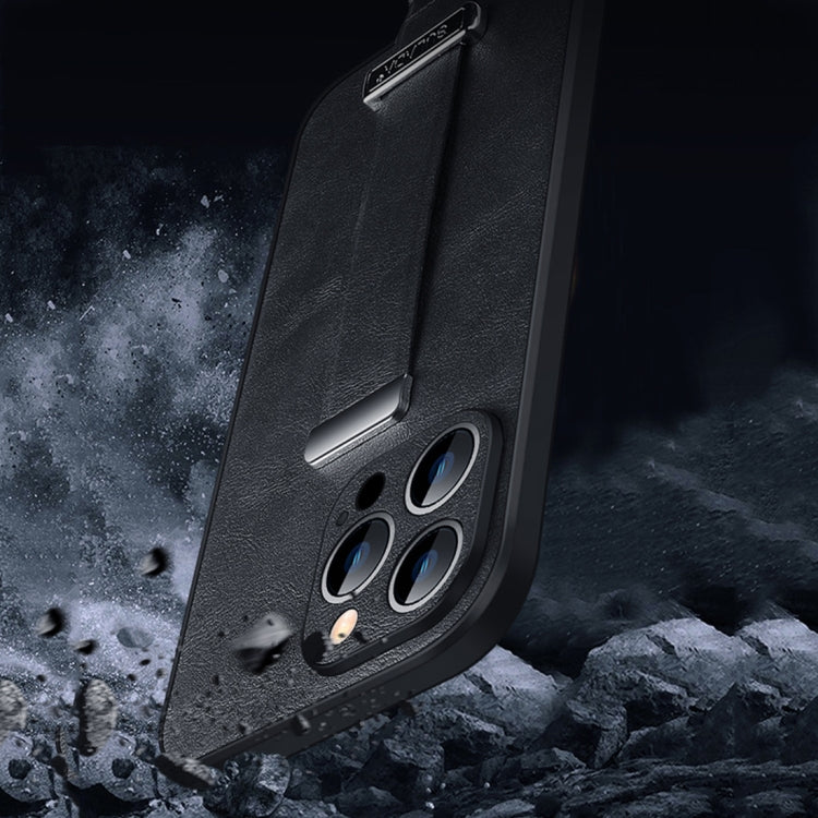 For iPhone 14 SULADA Cool Series PC + Leather Texture Skin Feel Phone Case