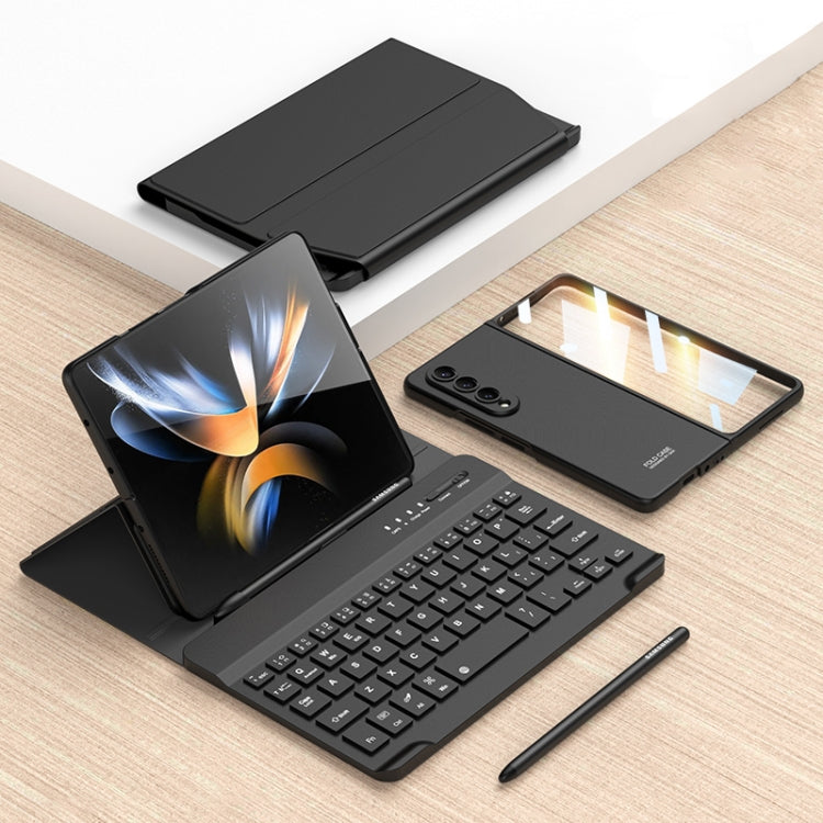 For Samsung Galaxy Z Fold4 5G Magnetic Folding Bluetooth Keyboard Leather Case
