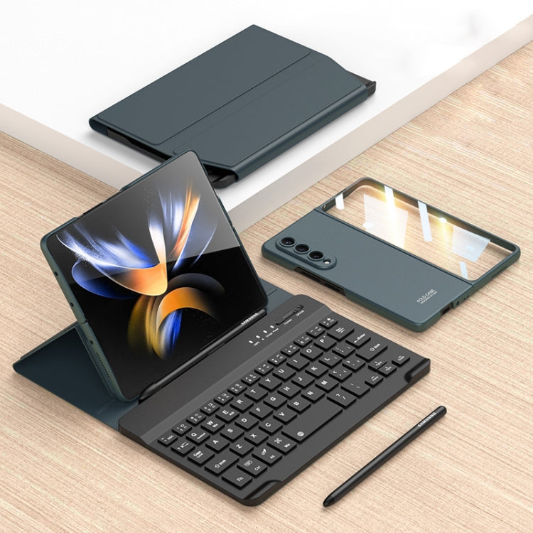 For Samsung Galaxy Z Fold4 5G Magnetic Folding Bluetooth Keyboard Leather Case