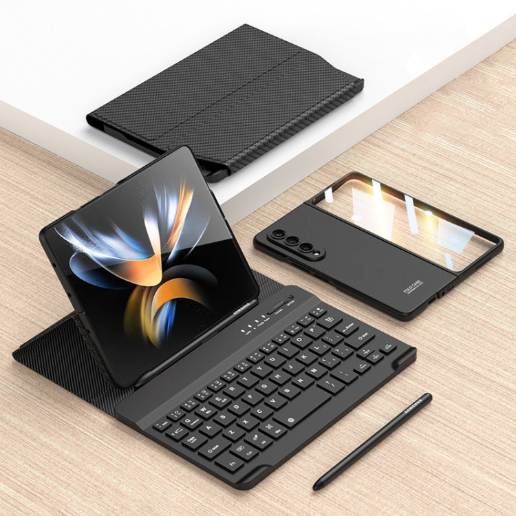 For Samsung Galaxy Z Fold4 5G Magnetic Folding Bluetooth Keyboard Leather Case