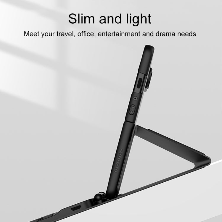 For Samsung Galaxy Z Fold4 5G Magnetic Folding Bluetooth Keyboard Leather Case