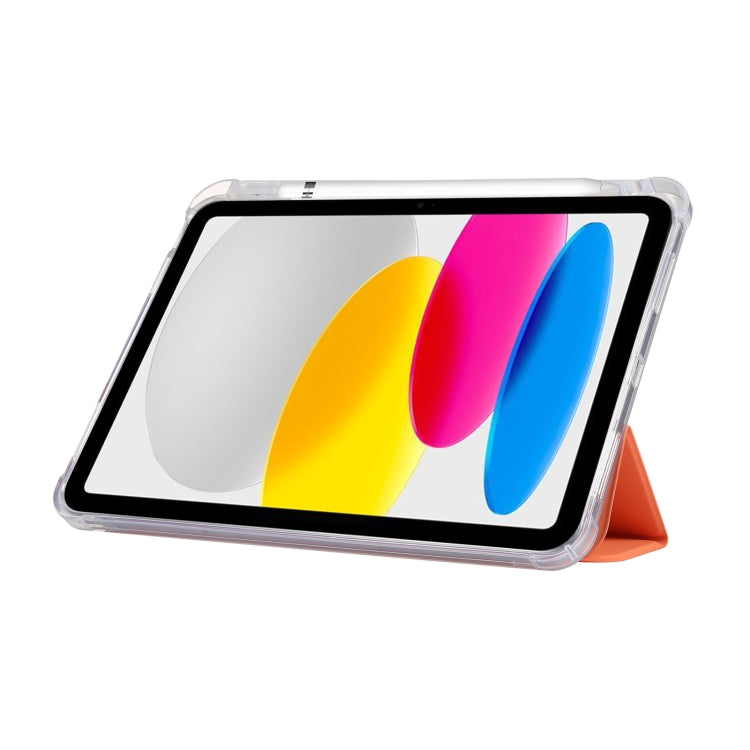 For iPad 10th Gen 10.9 2022 3-folding Electric Pressed Skin Texture Leather Tablet Case