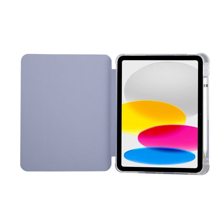 For iPad 10th Gen 10.9 2022 3-folding Electric Pressed Skin Texture Leather Tablet Case