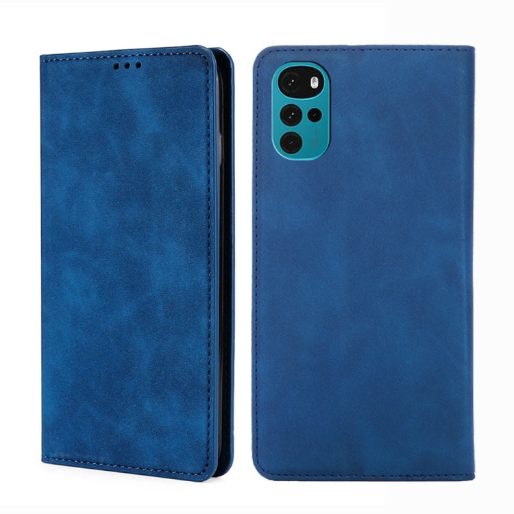 For Motorola Moto E32 India/E22s 4G Global Skin Feel Magnetic Horizontal Flip Leather Phone Case