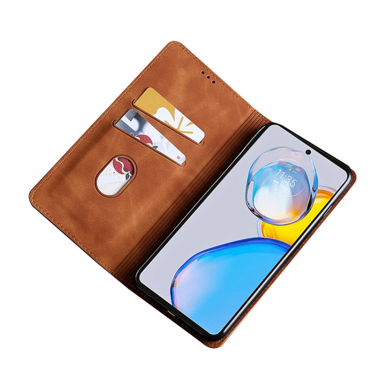 For Sharp Aquos sense7 Plus Skin Feel Magnetic Horizontal Flip Leather Phone Case