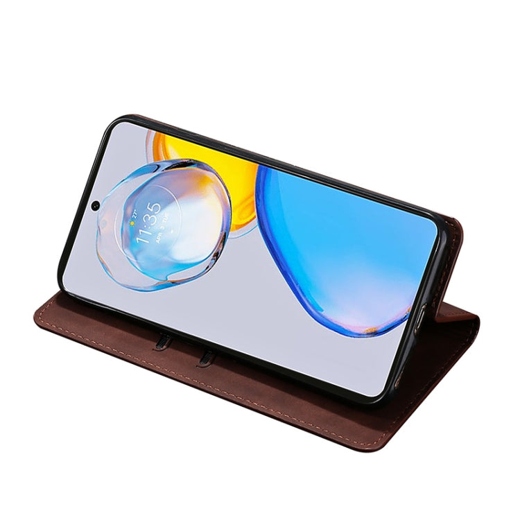 For Sharp Aquos sense7 Plus Skin Feel Magnetic Horizontal Flip Leather Phone Case