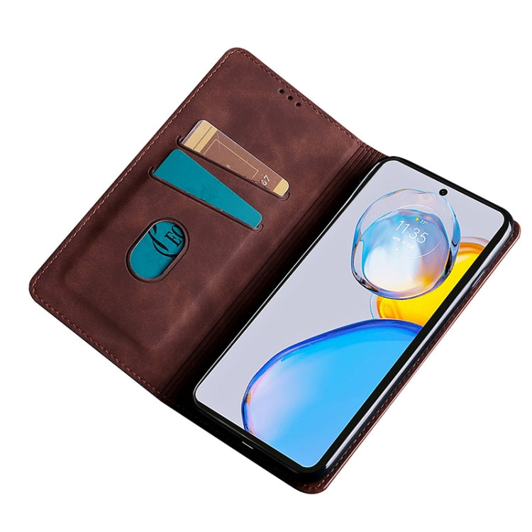 For Sharp Aquos sense7 Plus Skin Feel Magnetic Horizontal Flip Leather Phone Case