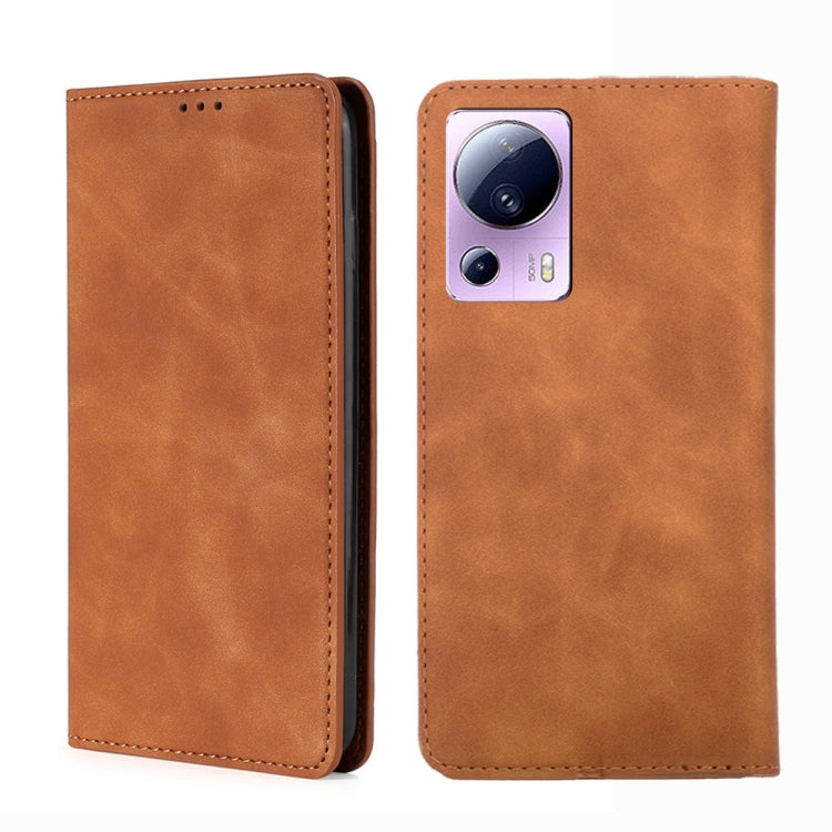 For Xiaomi Civi 2 5G Skin Feel Magnetic Horizontal Flip Leather Phone Case