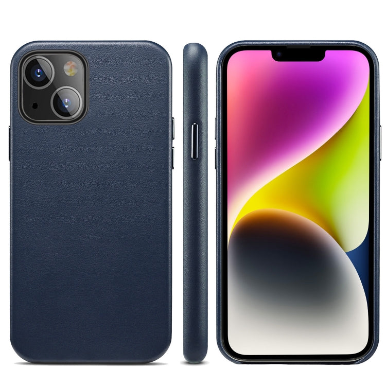 For iPhone 14 Lamb Grain PU Back Cover Phone Case