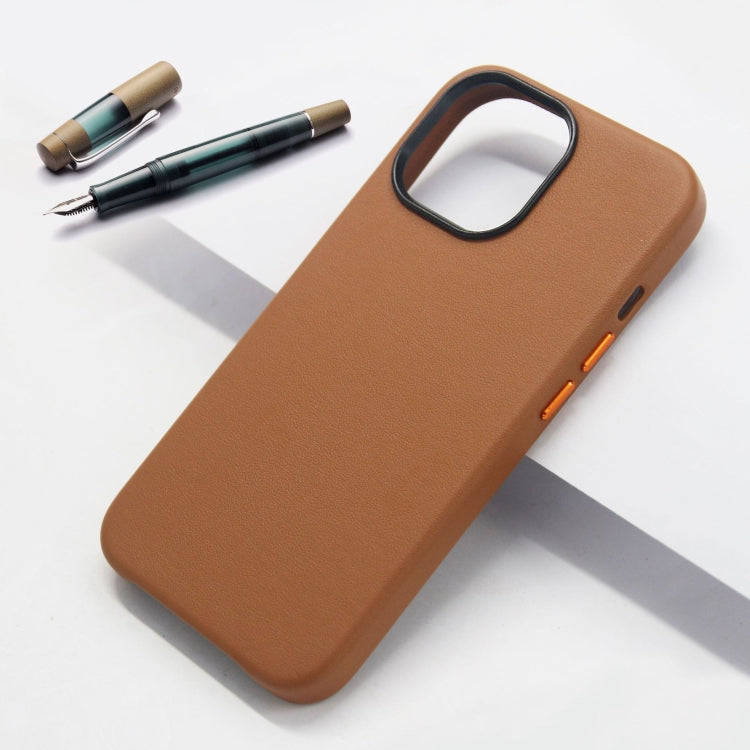 For iPhone 14 Lamb Grain PU Back Cover Phone Case