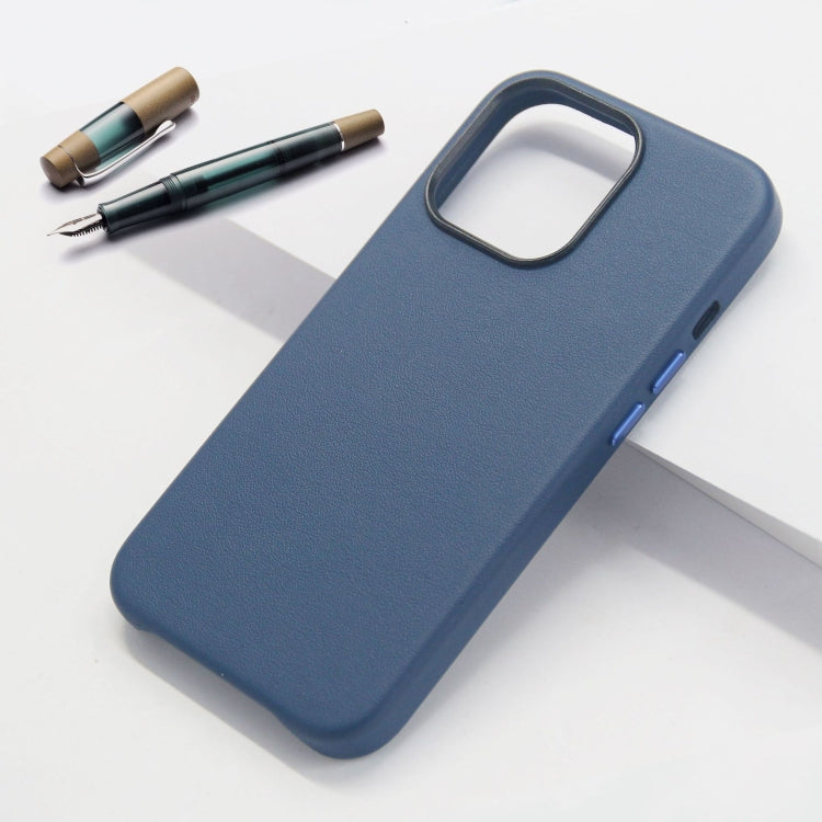For iPhone 14 Plus Lamb Grain PU Back Cover Phone Case