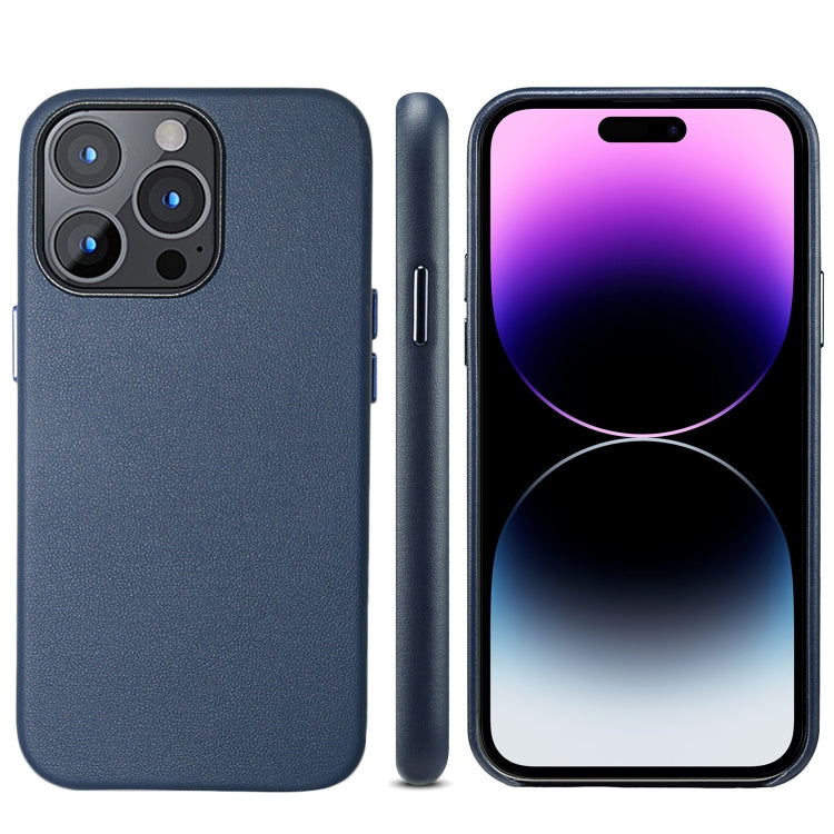 For iPhone 14 Pro Lamb Grain PU Back Cover Phone Case