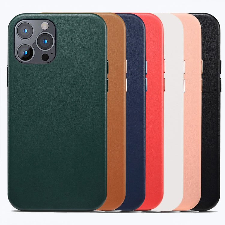 For iPhone 14 Pro Max Lamb Grain PU Back Cover Phone Case